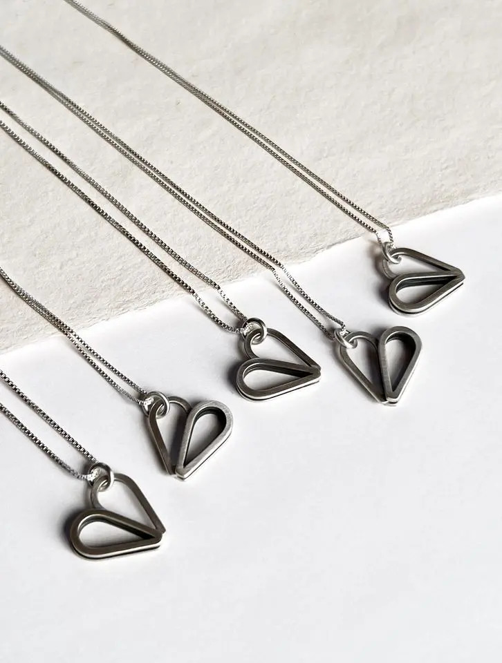 Silver Heart pendant by Emily Shaffer